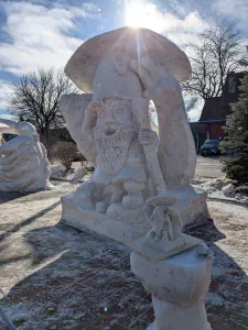 thumbnail of Derek the Gnome's Great Big Day snow sculpture