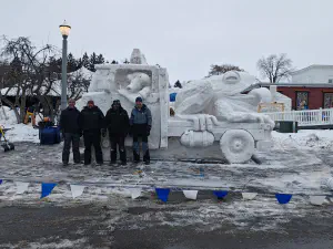 thumbnail of Toad Truck snow sculpture